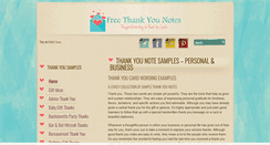 Desktop Screenshot of freethankyounotes.com